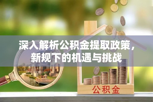 顺义深入解析公积金提取政策，新规下的机遇与挑战