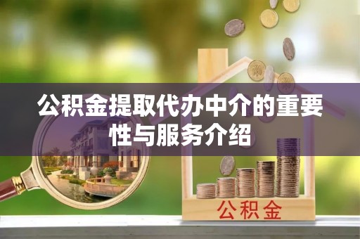 顺义公积金提取代办中介的重要性与服务介绍